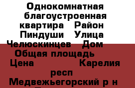 Однокомнатная благоустроенная квартира › Район ­ Пиндуши › Улица ­ Челюскинцев › Дом ­ 22 › Общая площадь ­ 29 › Цена ­ 650 000 - Карелия респ., Медвежьегорский р-н, Пиндуши пгт Недвижимость » Квартиры продажа   